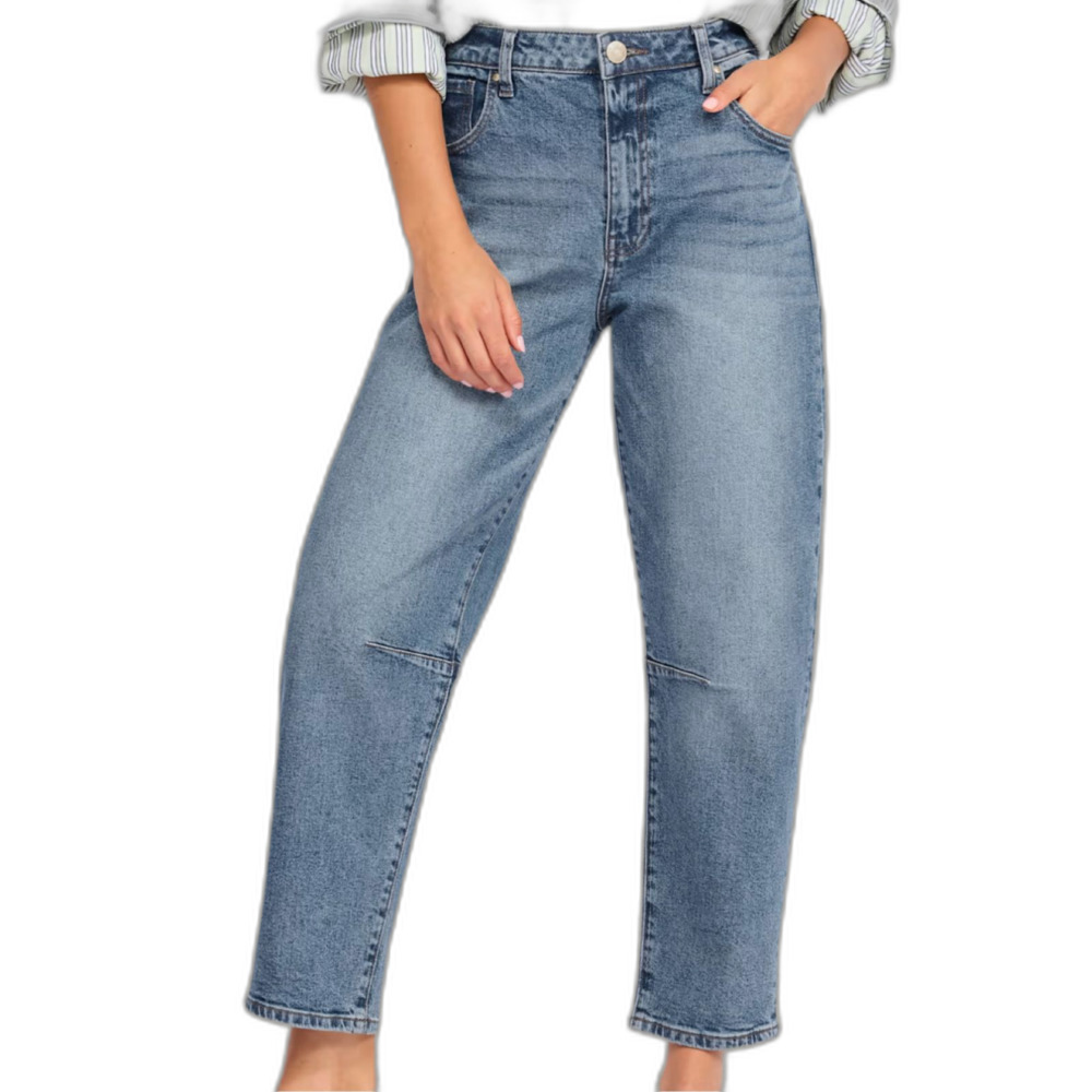 KUT from the Kloth Ashley Barrel Leg Jeans – Size 00 – Light Wash – y2k